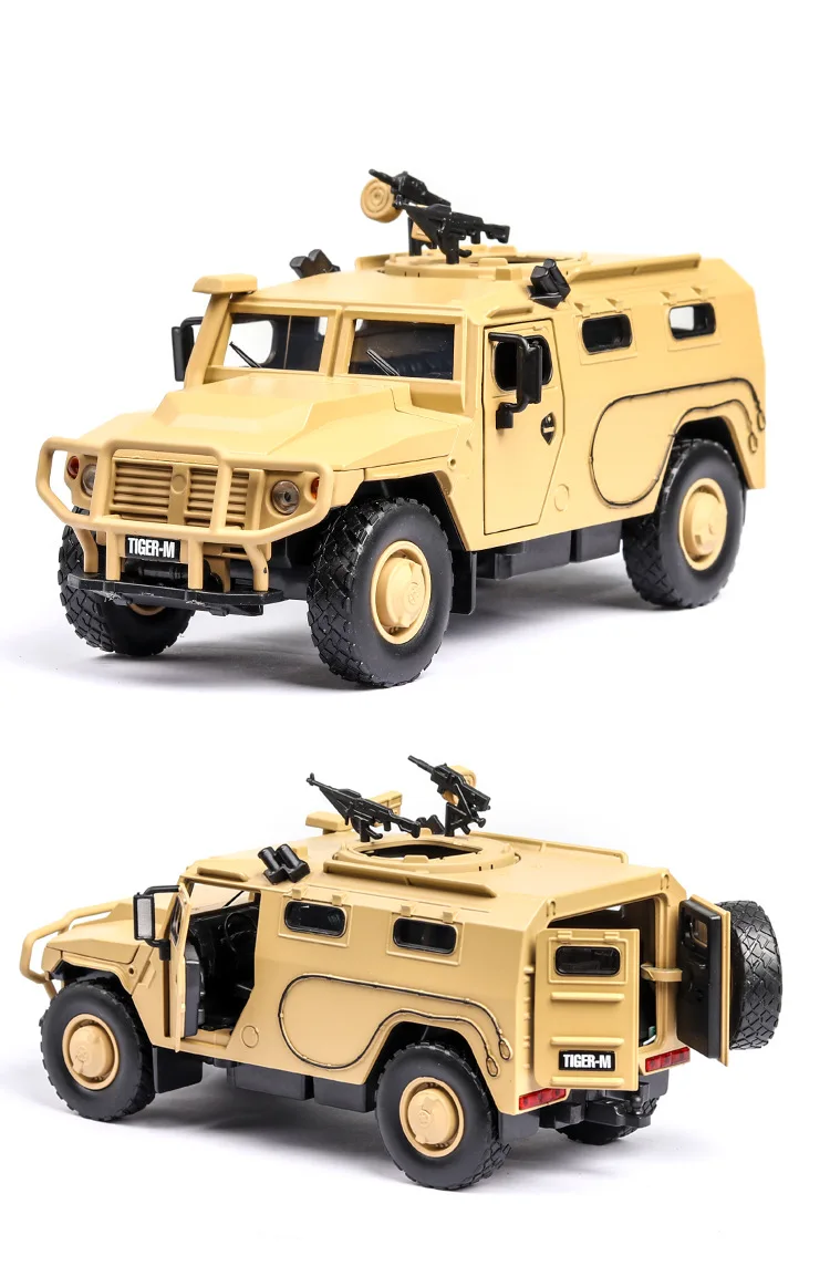 Игрушки 1:32 военный Тигр взрывозащищенный бронированный автомобиль с акустооптическим открыванием двери сплав игрушка модель игрушка для мальчиков детские игрушки