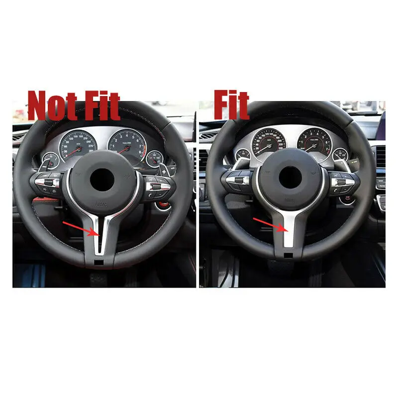 

Carbon Steering Wheel Trim Glossy Cover For BMW F22 F30 F32 F10 F15X5 F16X6 Parts