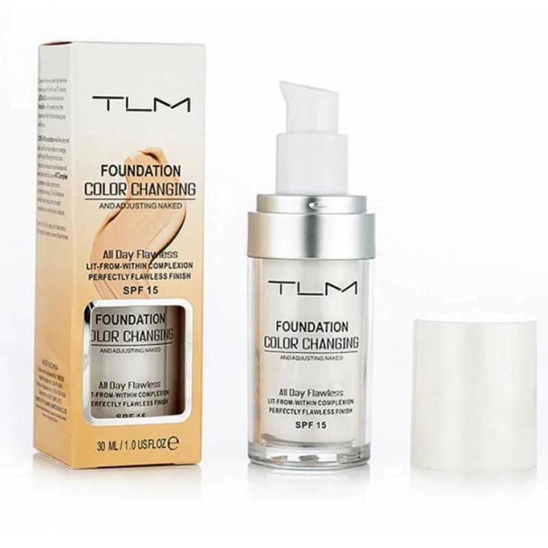 TLM 30 мл Волшебная меняющая цвет жидкая основа для макияжа телесного цвета
