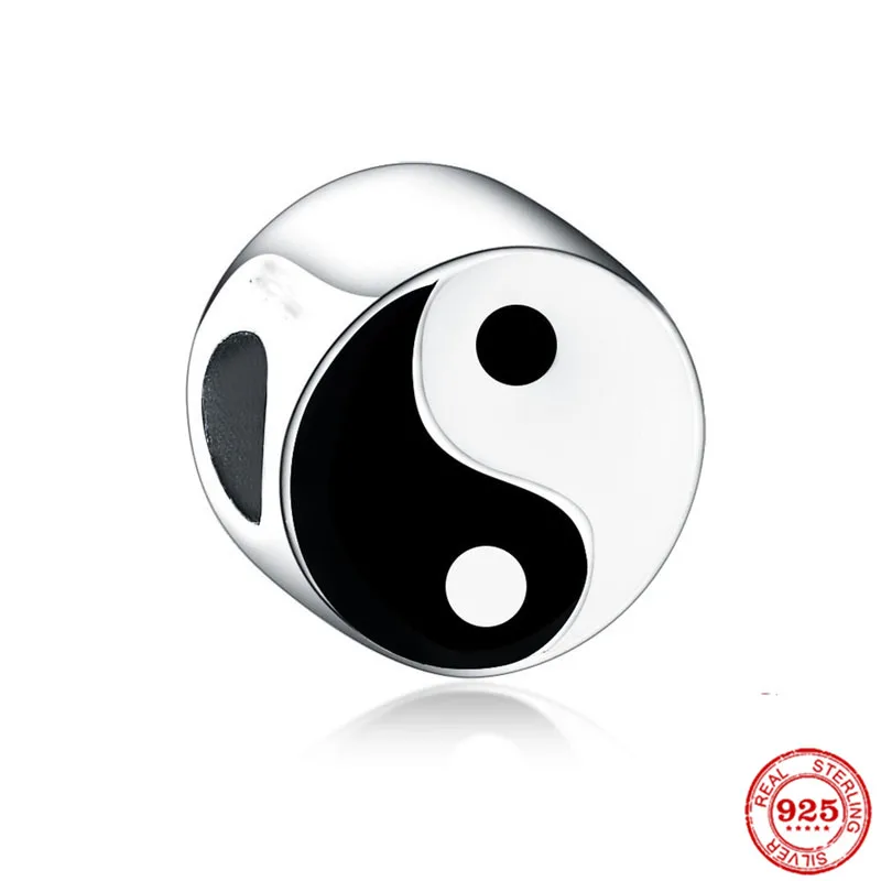 Новинка 925 серебро Инь Ян Тай Чи Мандала дьявол глаз Стекло Мурано Подходит для