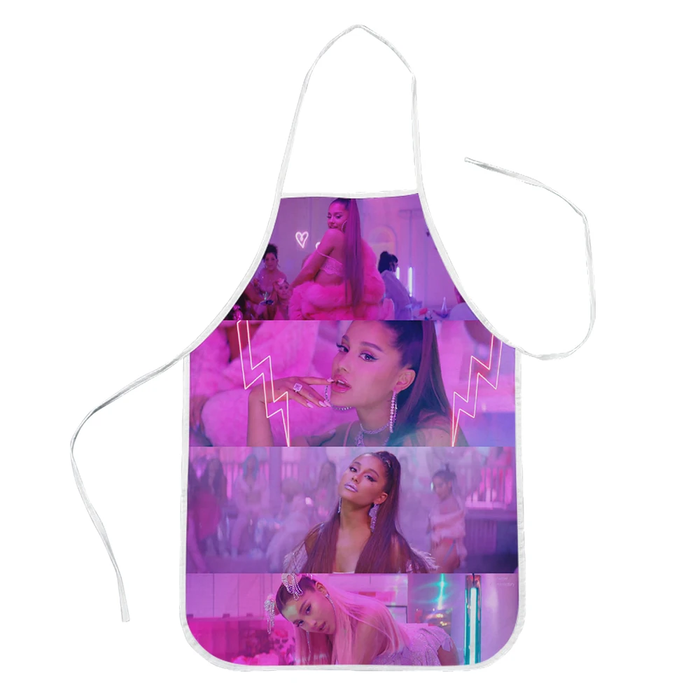 

Singer Ariana Grande Kitchen Apron Sleeveless Polyester Aprons Adult Child Home Cleaning Tools Waist Baking Aprons Drop Shipping