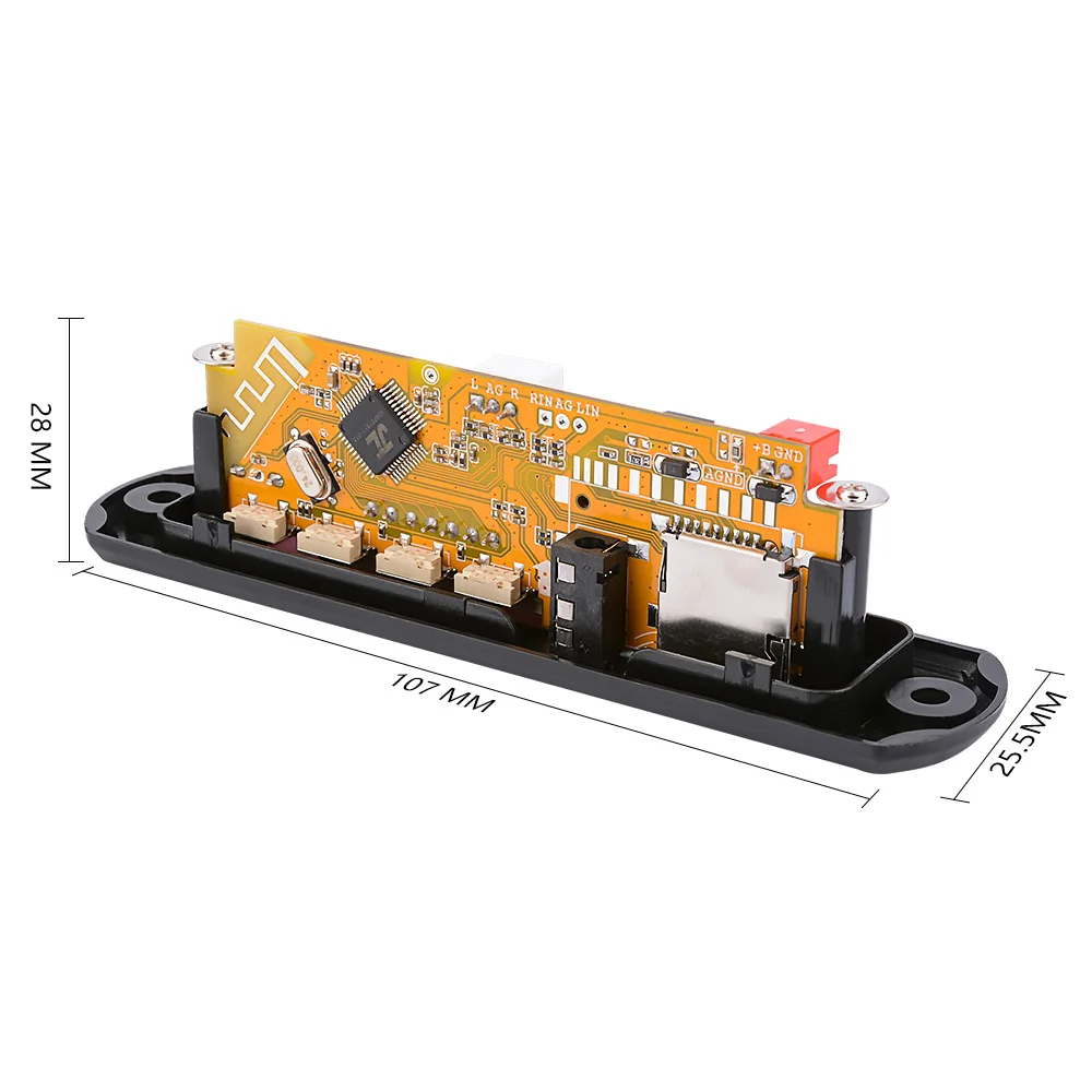 AOSHIKE DC12V/5 В MP3 декодер плата Bluetooth 4,2 аудио декодирование APE FLAC MP3 WMA WAV TF USB звук Aux микрофон DIY модуль