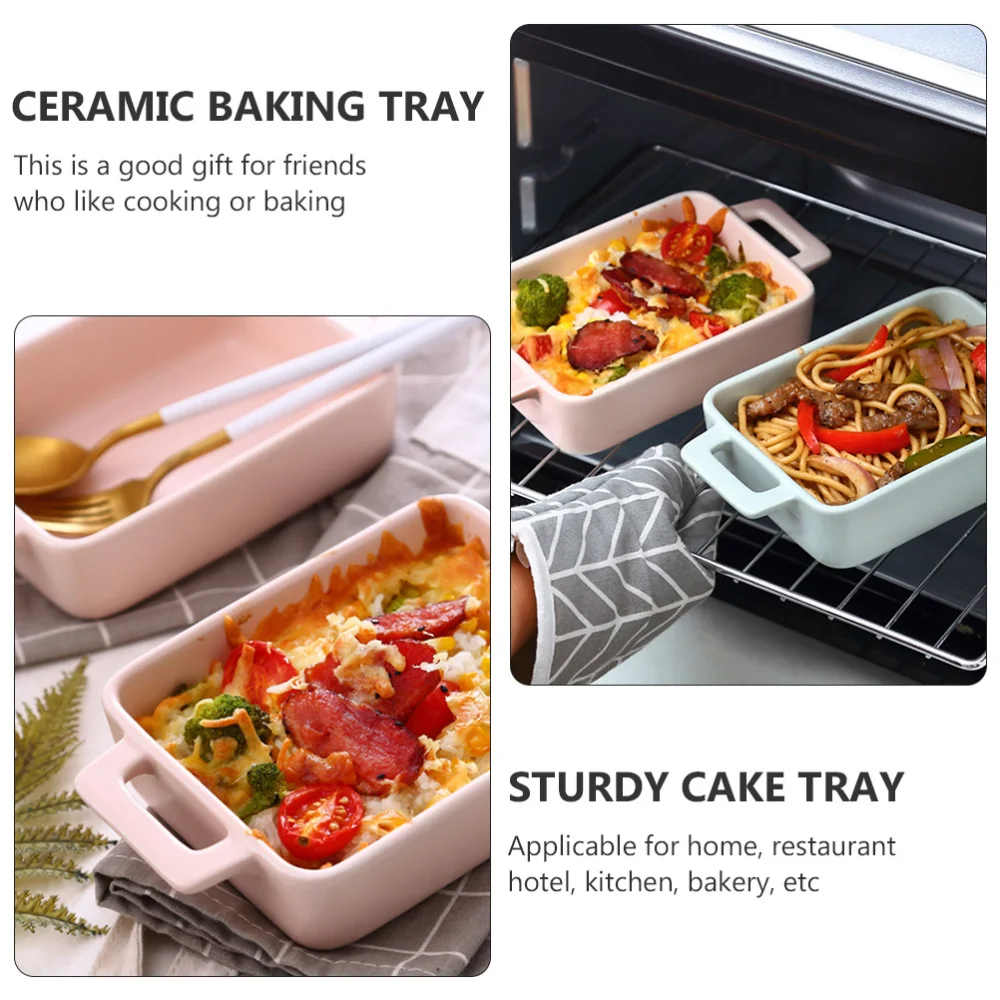

1 Pc Practical Cake Tray Multipurpose Bread Tray Baked Cheese Rice Bowl