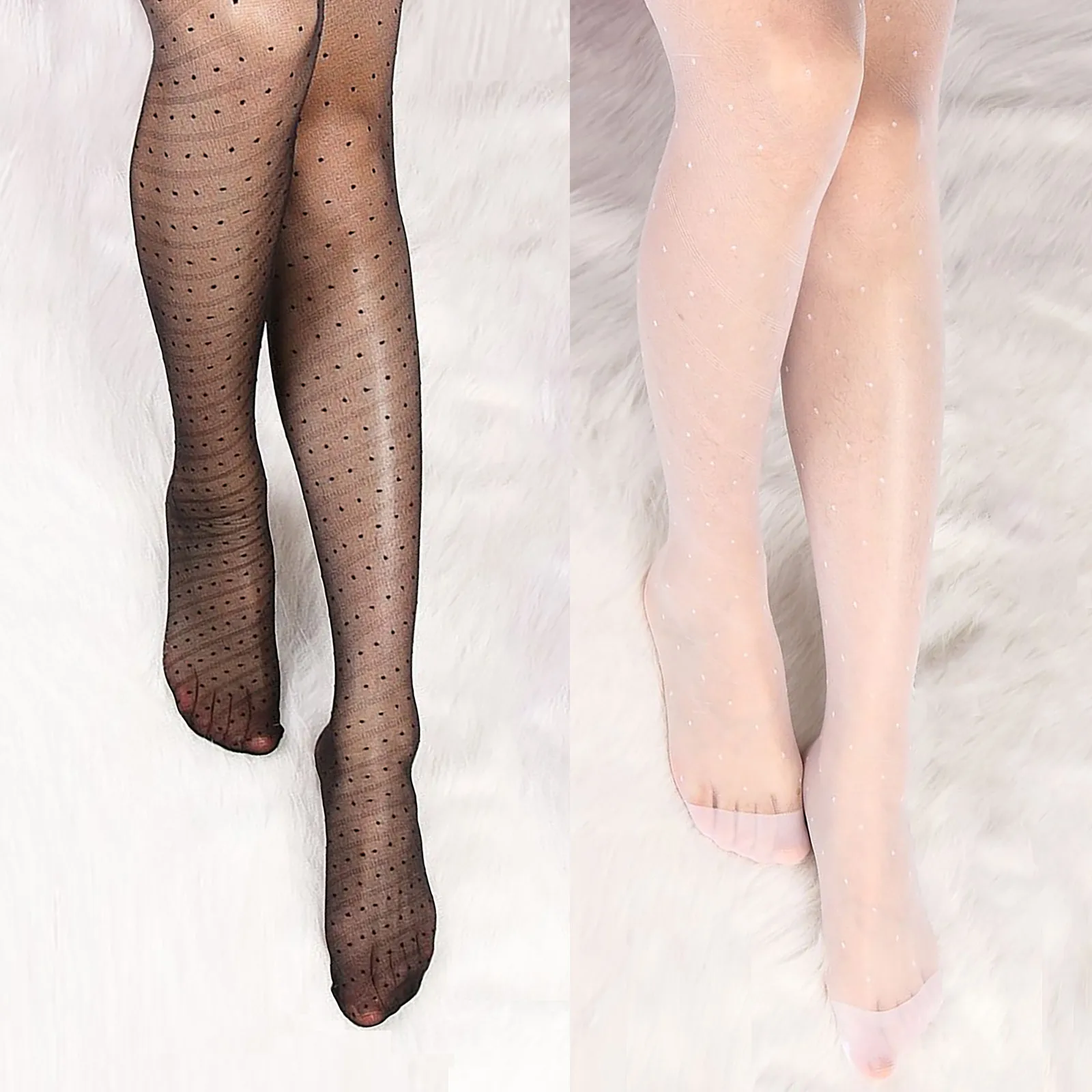 

Women Sexy Vintage Fake Tattoo Stockings Dots Print Thin Mesh Pantyhose Perfect For Valentine Wedding Honeymoon Et
