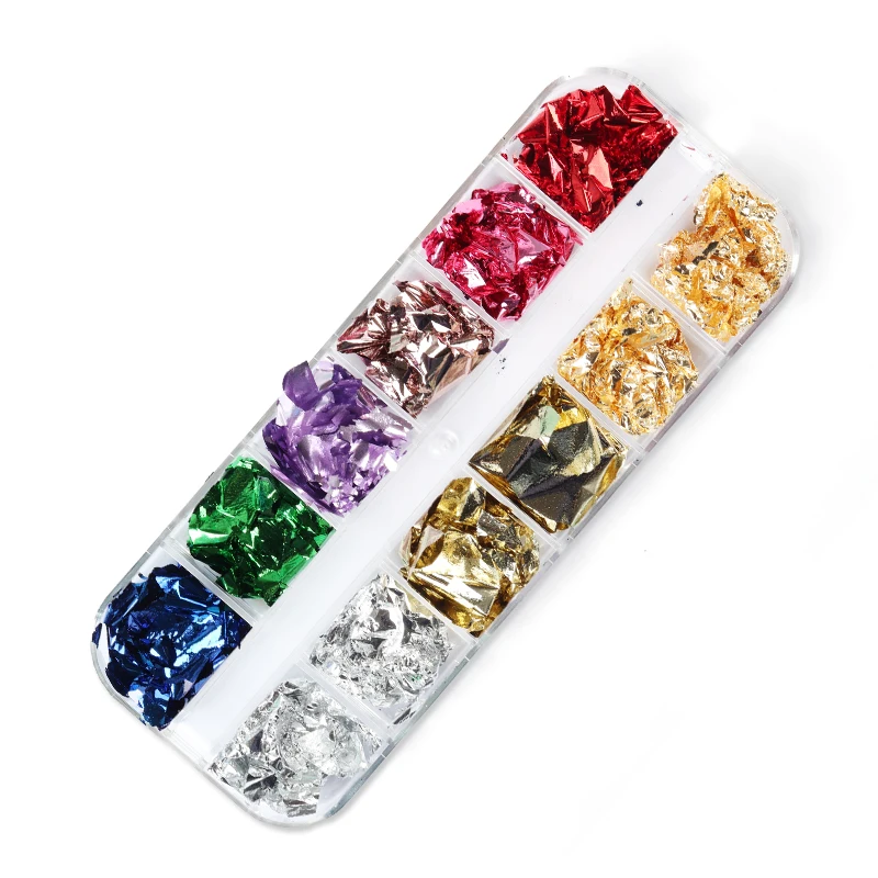 Лак для ногтей Фольга Стикеры сусальное золото с символом Алюминий блестящие