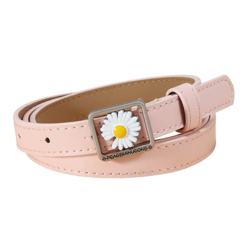 

Daisy Buckle Belt Women Imitation Leather Alloy Square Buckle Belt New Belt Leisure Jeans Fashion Dress Women Belt
