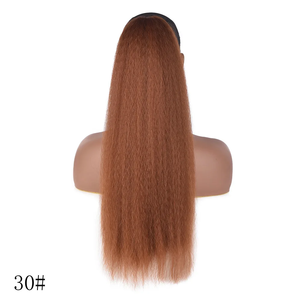 

Kinky Straight Ponytail For Women Synthetic High Quality Drawstring Afro Yaki Hair Extensions 28.87inches Long Hair ponytail