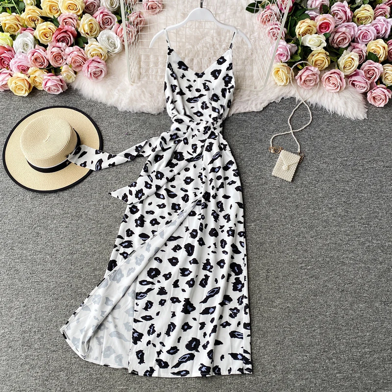 Женское пляжное платье-макси с V-образным вырезом и открытой спиной | Женская