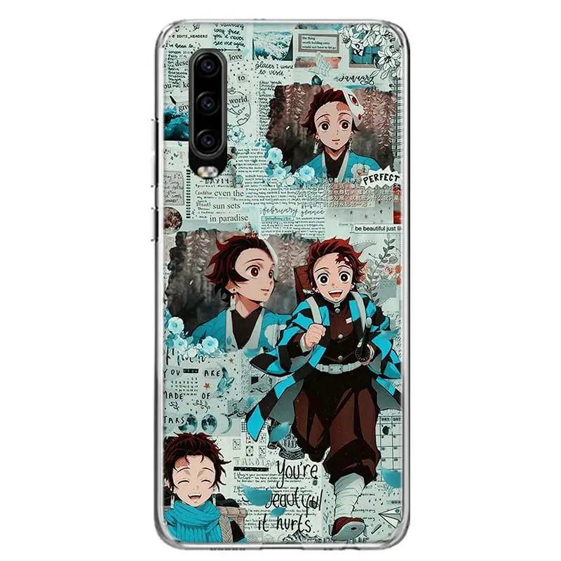 Kimetsu No Yaiba Demon Slayer Anime Phone Case For Huawei P30 P20 P40 P50 Mate 40 30 20 10 Pro P10 Lite Customized Gift Coque