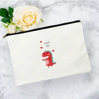 dinosaur anime cosmetic bag for makeup make up mini pouch bags women kawaii womens storage travel organizer handbags woman