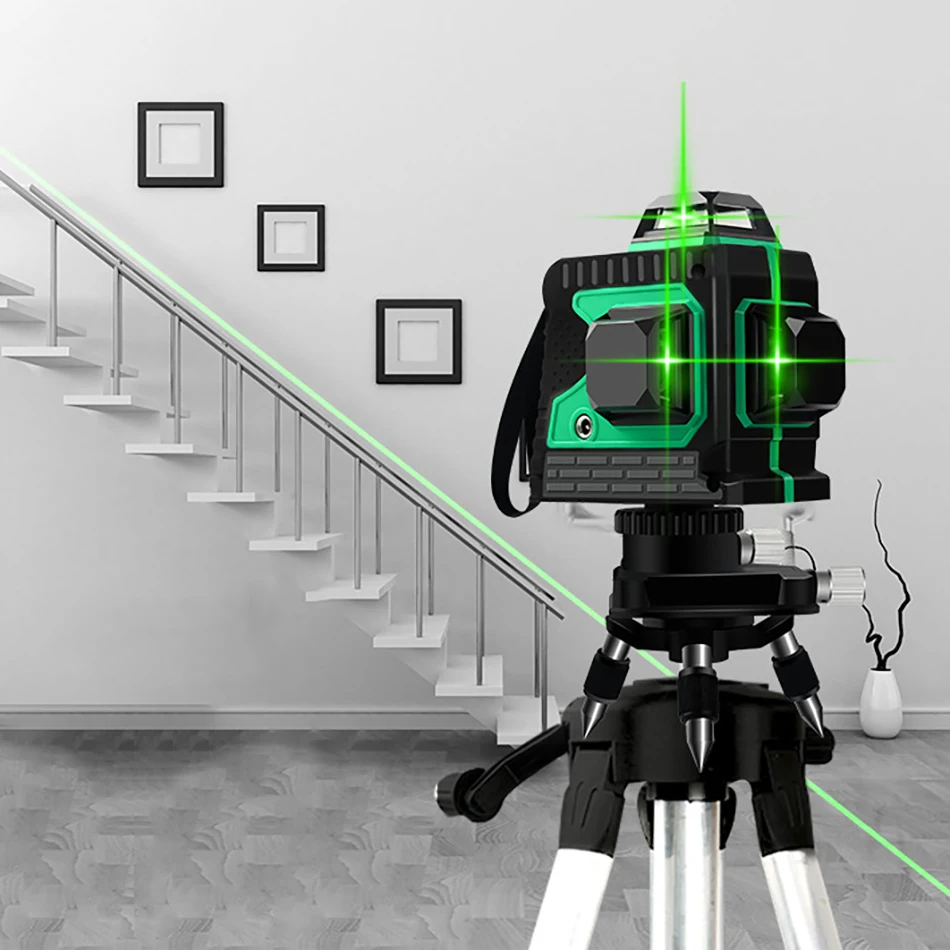 

Laser Level 12 Lines 3D Auto Self-Leveling 360 Horizontal And Vertical Cross Super Powerful Laser Beam Line Indoors and Outdoors