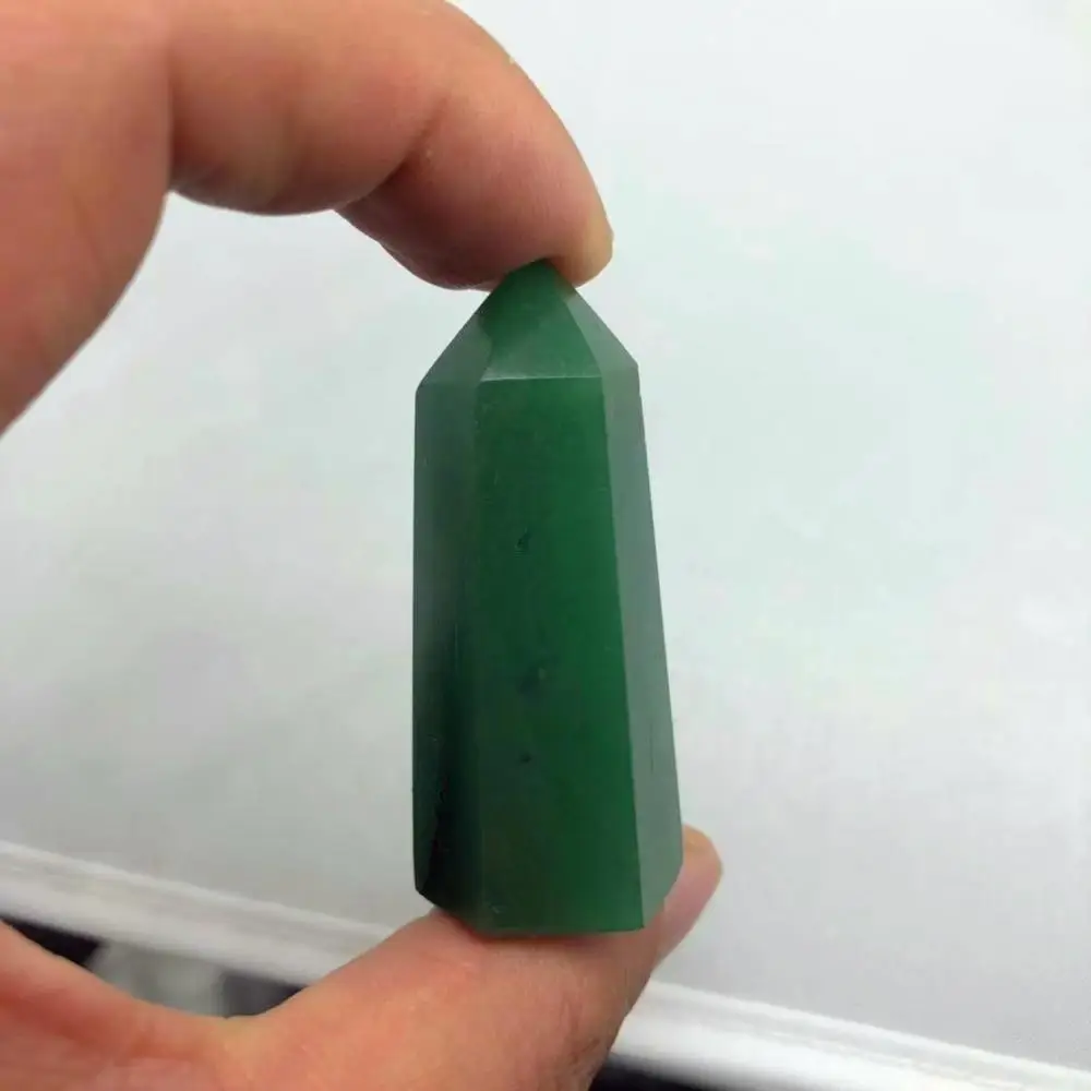 Green Aventurine 6 шт. натуральный камень набор прозрачный кварц дымчатый кристалл точка палочка Исцеление авантюрин lapis кристалл - Цвет: Green Aventurine