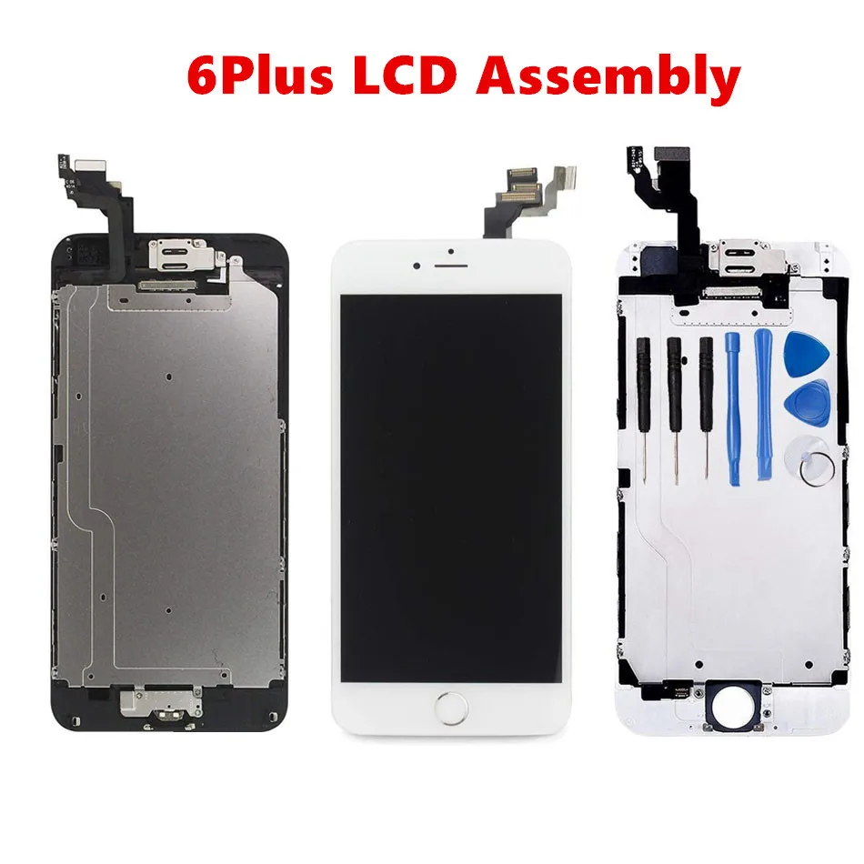 Полный ЖК дисплей в сборе для iPhone 6 Plus замена экрана дигитайзера 5 ''с кнопкой
