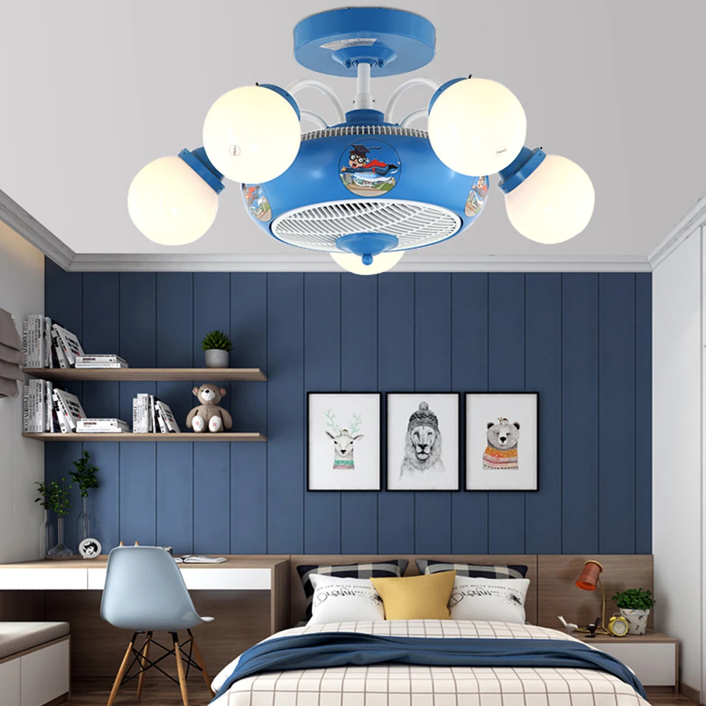 Потолочный вентилятор Светильники для детей девочек мальчиков подарок милые