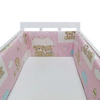 baby bed crib bumper u shaped detachable zipper cotton padded baby crib rail cover protector set line bebe cot protector
