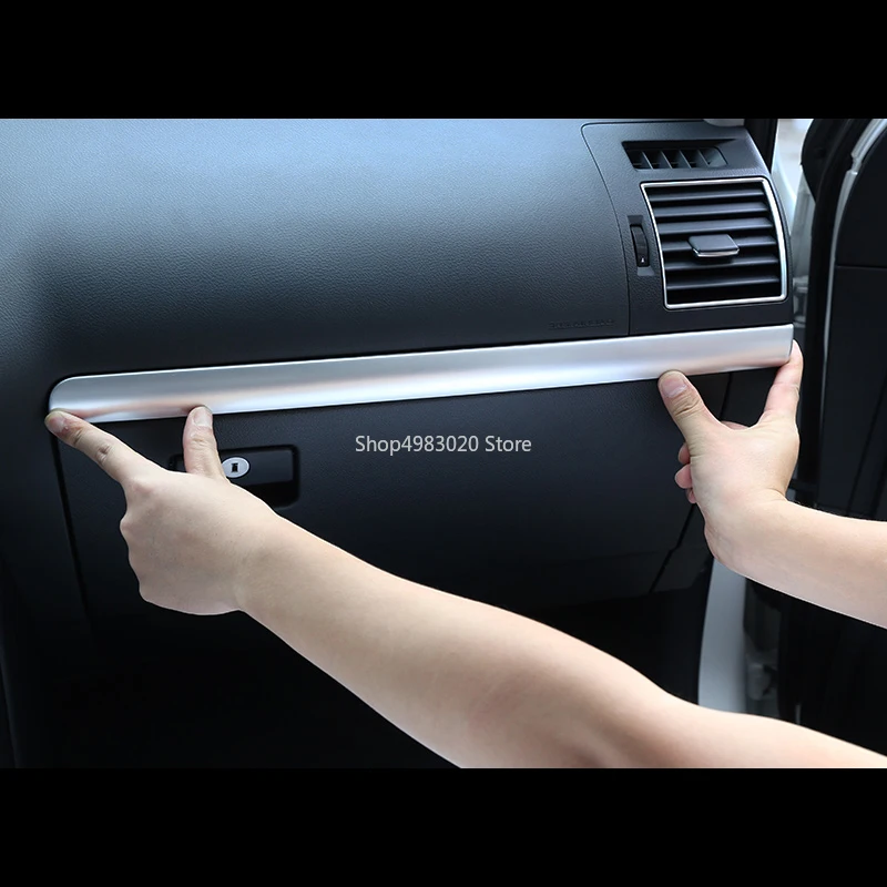 

ABS Matte Chrome Inner Front Dashboard Center Control Cover Trim For Toyota Land Cruiser Prado FJ150 2010 - 2018 Left hand drive