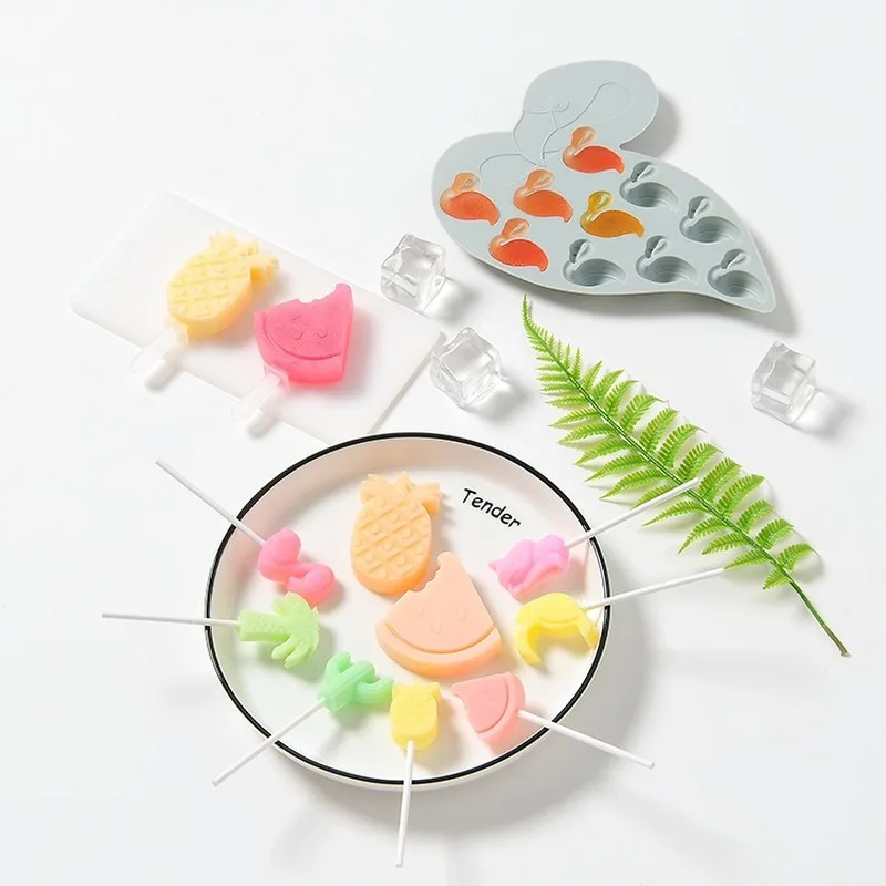 INS ветер кокосовый Фламинго силиконовая форма для торта пищевой класс diy леденец