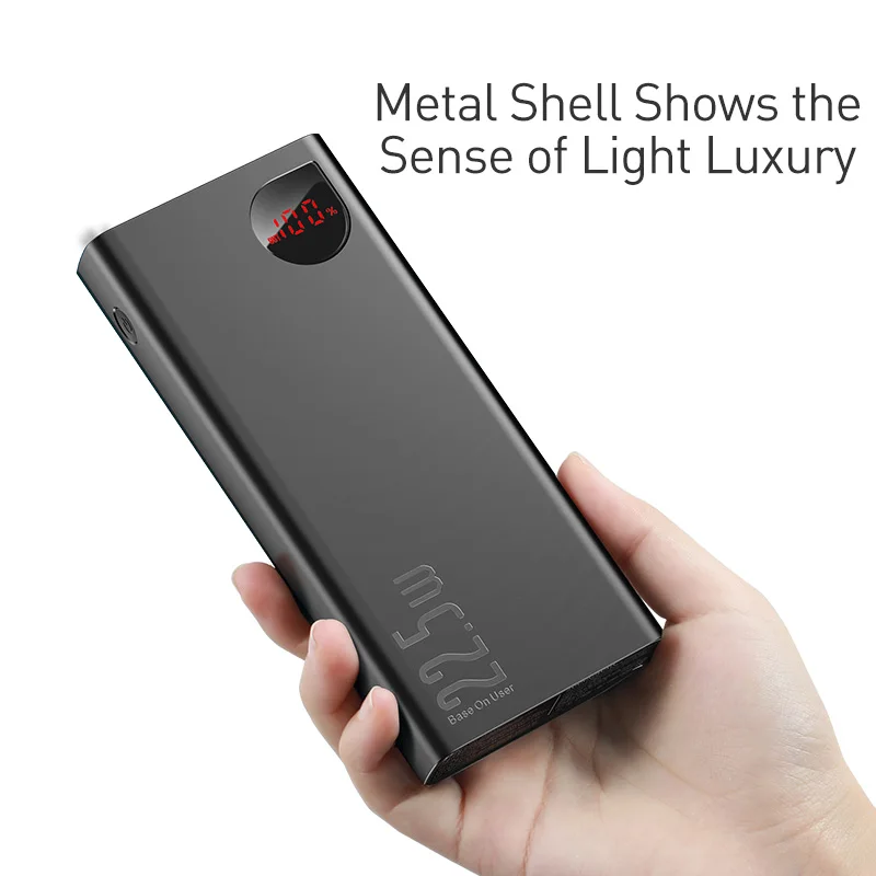 

Power Bank 20000mAh 22.5W/65W Portable Battery Charger Powerbank Type C USB Fast Charger Power Bank For iPhone Huawei