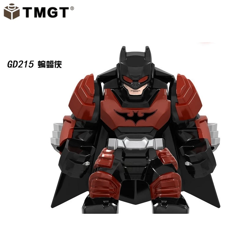 Шоколад Одиночные кубики «Бэтмен» Red Son Batman-Tire Armor темные ночи: металлические беспощадные летучие мыши, которые смеются, строительные блоки, игрушки для детей - Цвет: Шоколад
