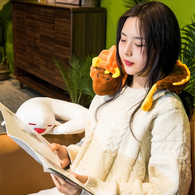 Коричневые искусственные подушки Аниме Косплей-опора U-образная мультяшная