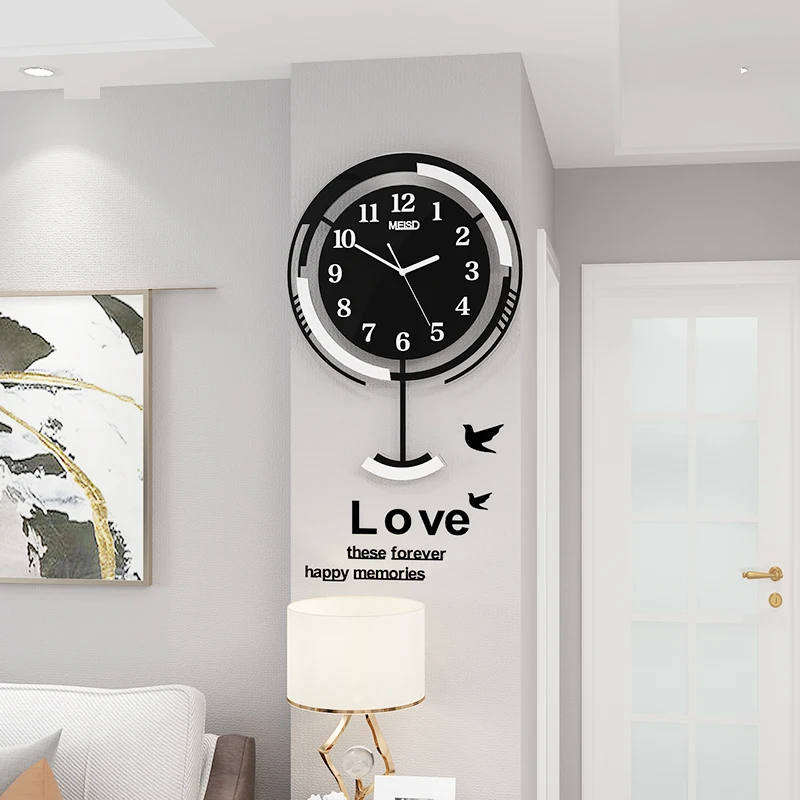 Женские креативные настенные часы 2020 современный дизайн 3D Swingtable домашний декор