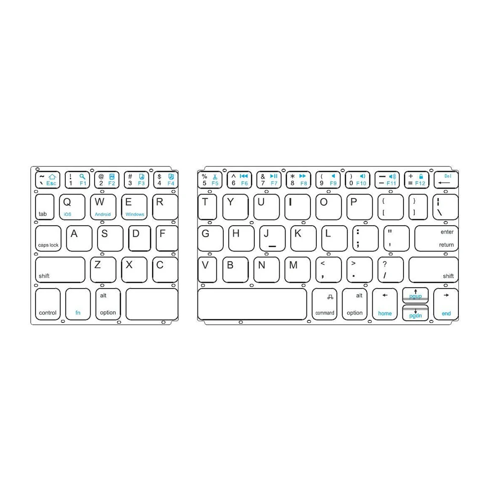 Складная беспроводная клавиатура BT карманный размер портативная мини с тачпадом