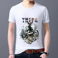 trendy mens t shirt o neck funny cute print classic personality young mens new short sleeved commuter simple and versatile top