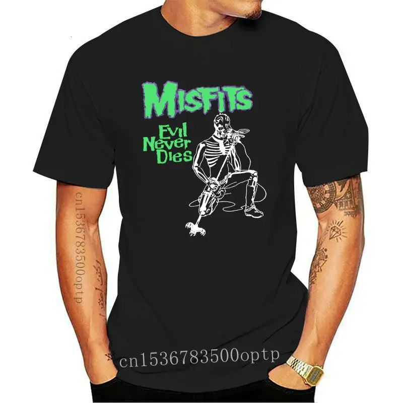 

New MISFITS Evil Never Dies Mens T-Shirt Black
