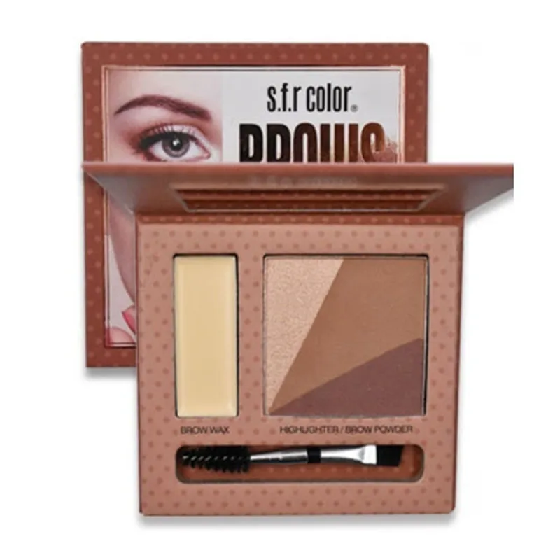 4 цвета пудра для бровей палитра макияжа натуральные коричневые тени 3d-тени набор