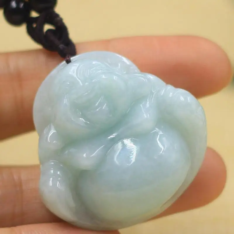 

Myanmar Jadeite Buddha Jade Pendant Women Men 100% Genuine Natural Burma Certified Jade Stone Necklace Pendants With Certificate