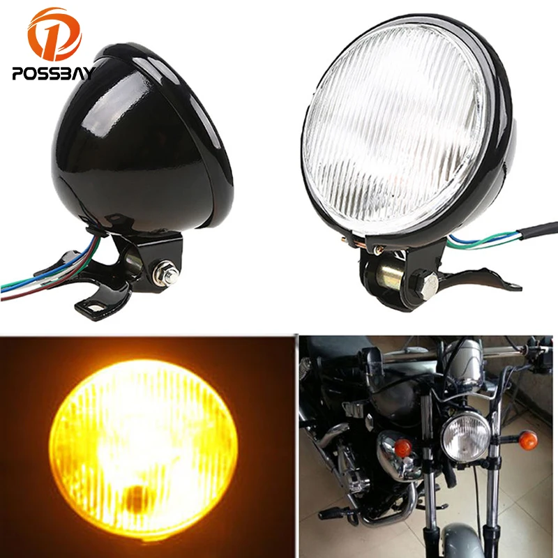 Автомобильные фары POSSBAY 5 дюймов 12 В для Мотоциклов Harley Yamaha Kawasaki Honda Suzuki|headlights
