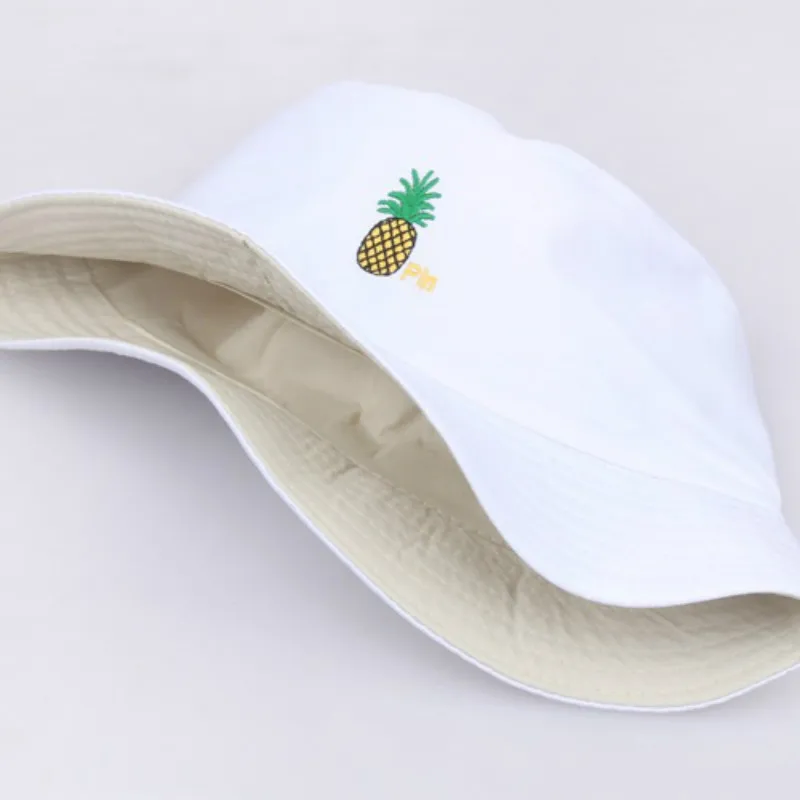 Двусторонняя Складная Панама с принтом ананаса пляжная шляпа от солнца уличный