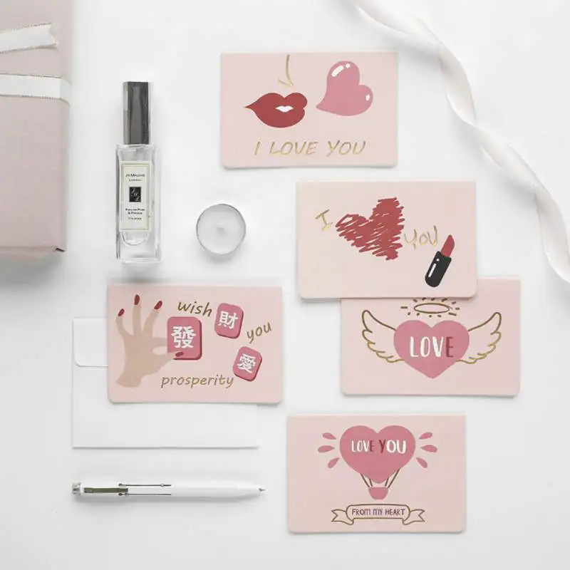 Открытка с надписью love heart винтажная открытка blession конверты thank you складная