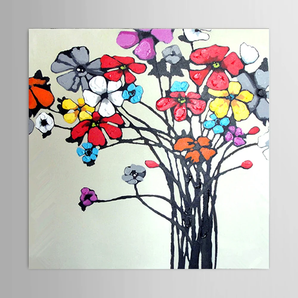 Бесплатная доставка 100% ручная роспись настенная живопись красивый цветок