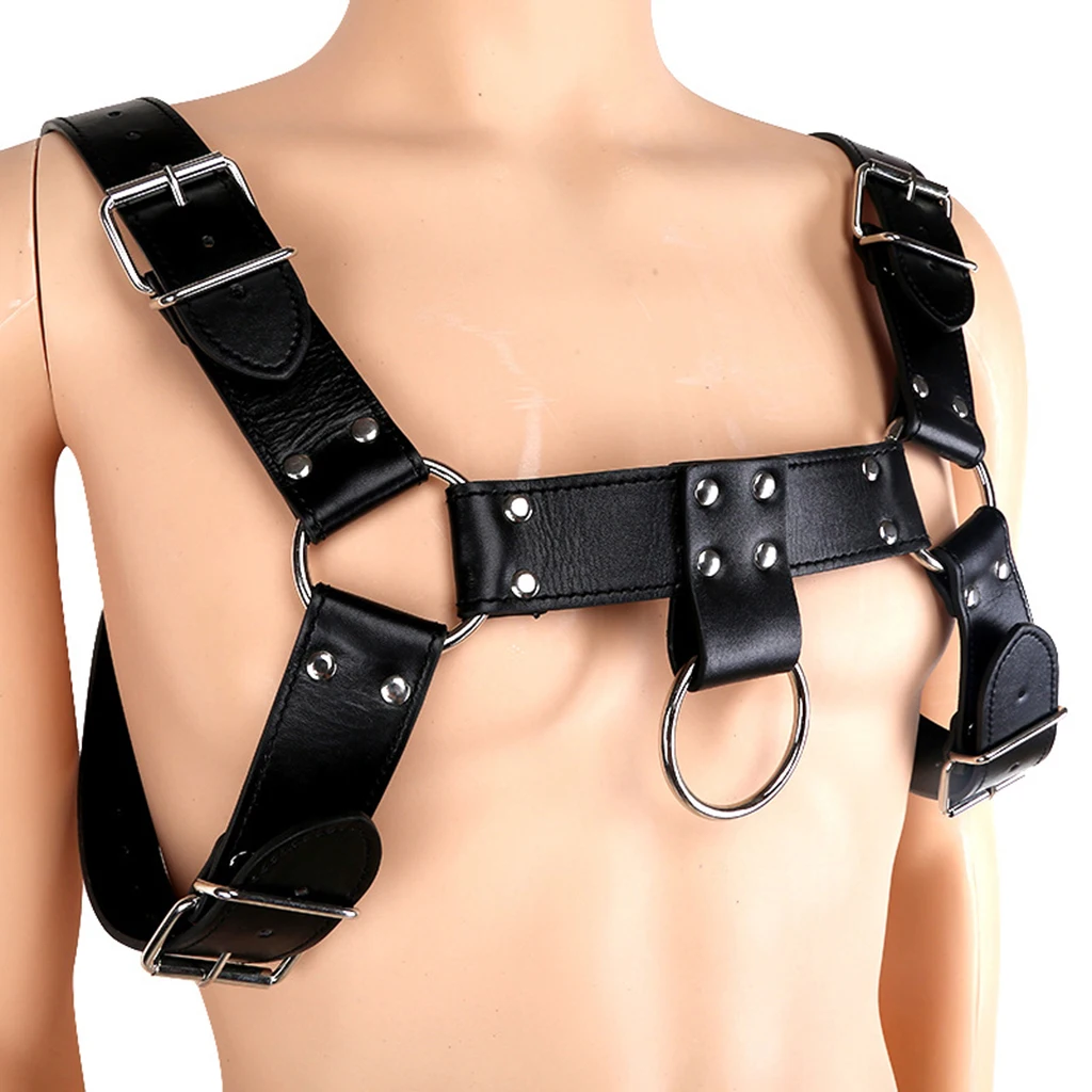 Мужской кожаный нагрудный ремень регулируемые уплотнительные кольца с пряжкой