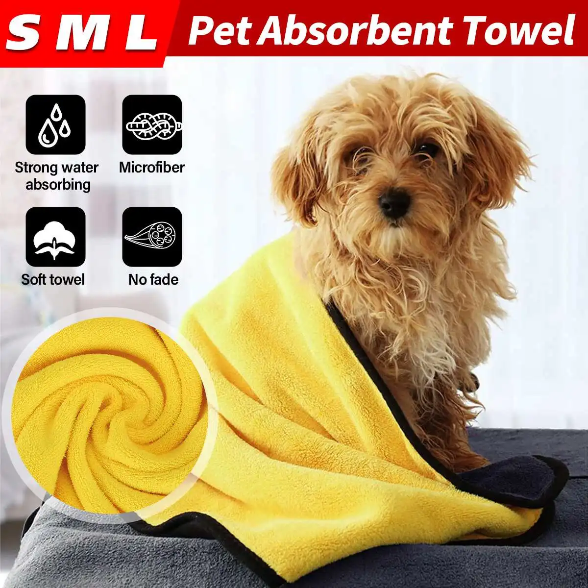 

Dog Towels Pet Towels S-L Pet Dog Bath Towel Super Absorbent Pet Drying Towel Pet Supplies For Dogs Cats Machine Washable