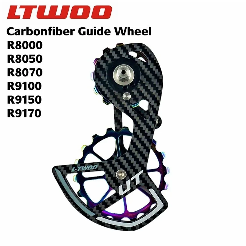 LTWOO Bicycle Ceramic Bearing Carbon fiber Jockey Pulley Wheel Set Rear Derailleurs Guide Wheel for / Ultegra / DURA ACE