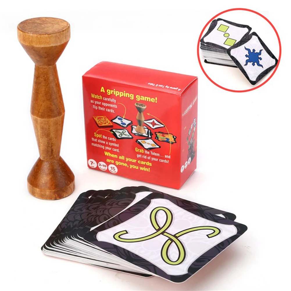 

New Totem Express English board game jungle token run fast pair speed forest for party fun cards 80 cards recommend