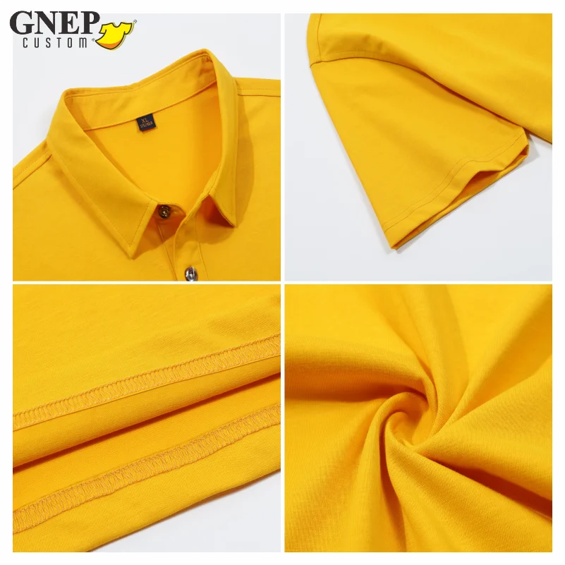 Мужские и женские повседневные поло GNEP Индивидуальный бренд модная рубашка с