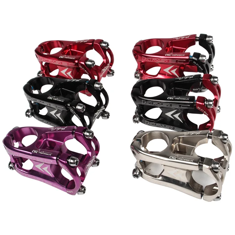 

MTB Mountain Bike Short Stem 31.8mm 50mm Ultralight CNC Hollow Stems Bicycle Parts
