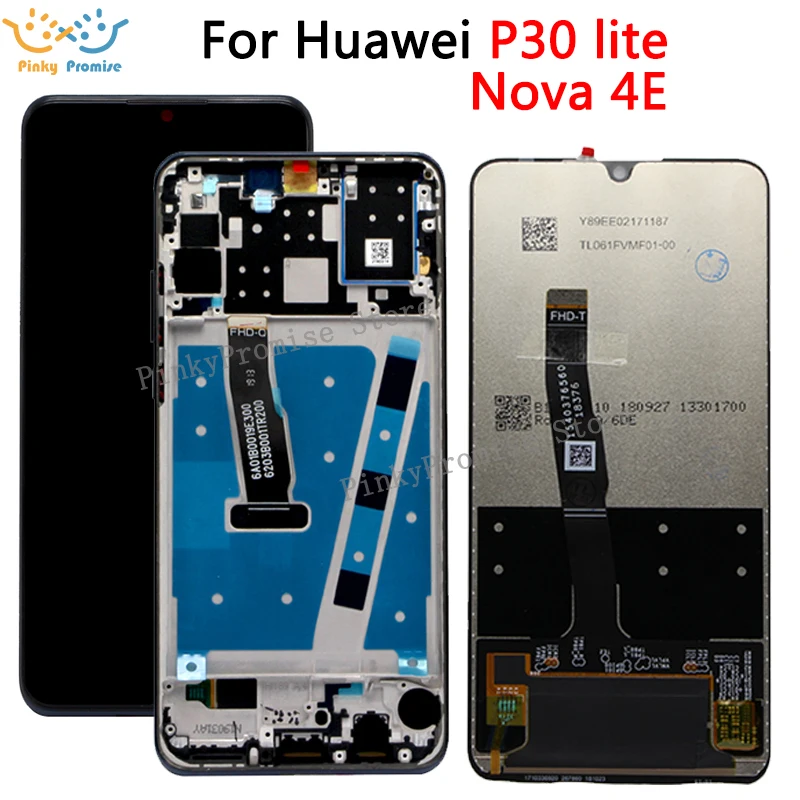 Оригинальный ЖК-дисплей 6 15 дюйма для Huawei P30 Lite / Nova 4E сенсорный экран дигитайзер в