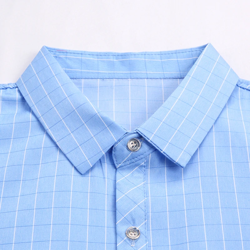 2021 брендовая Повседневная летняя Клетчатая приталенная Мужская рубашка с
