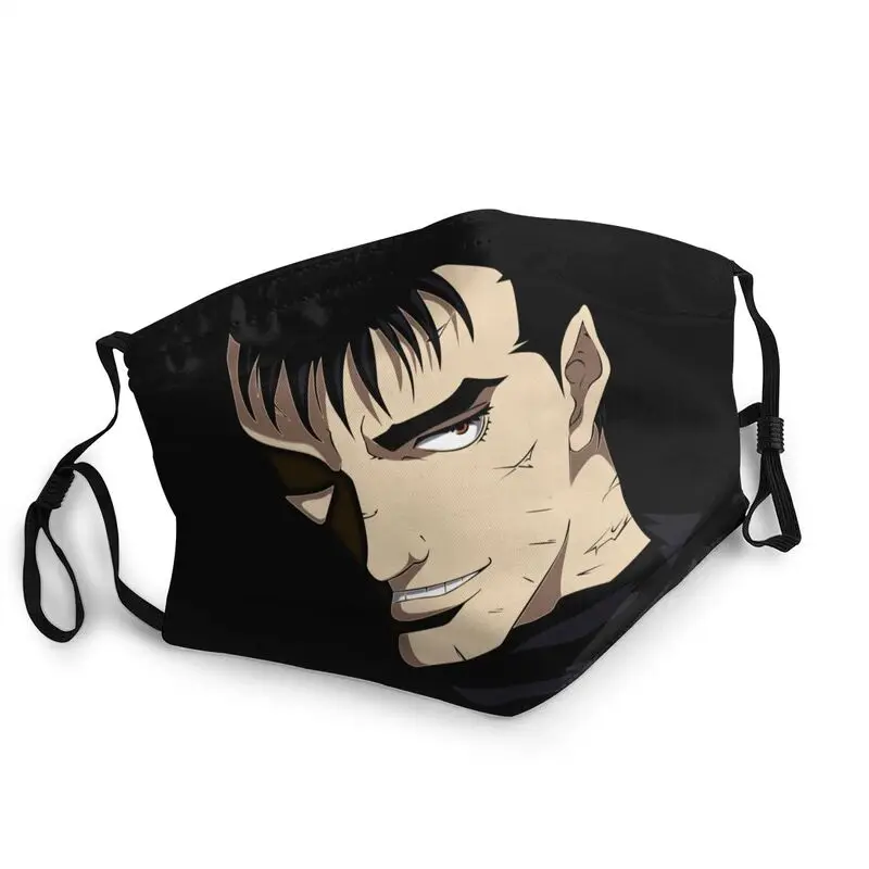 

Berserk Guts Mask Non-Disposable Japanese Anime Manga Hero Gatsu Face Mask Protection Cover Unisex Adult Respirator Mouth Muffle