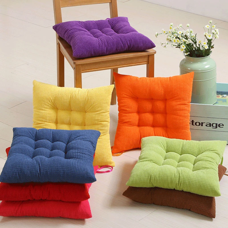 

Corn Thicken Seat Cushions Warm Floor Mat Tatami Soft Stool Mat Plush Solid Color Corduroy Cushion Home Decor Chair Pads