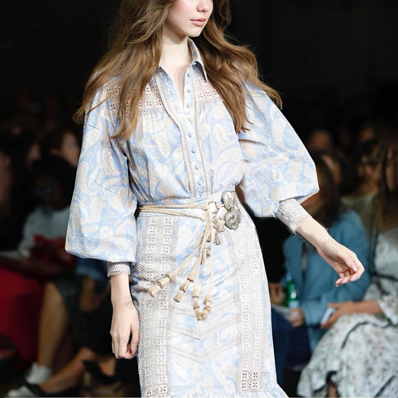 Женский комплект из двух предметов цветочный принт рукав-фонарик блузка рубашка