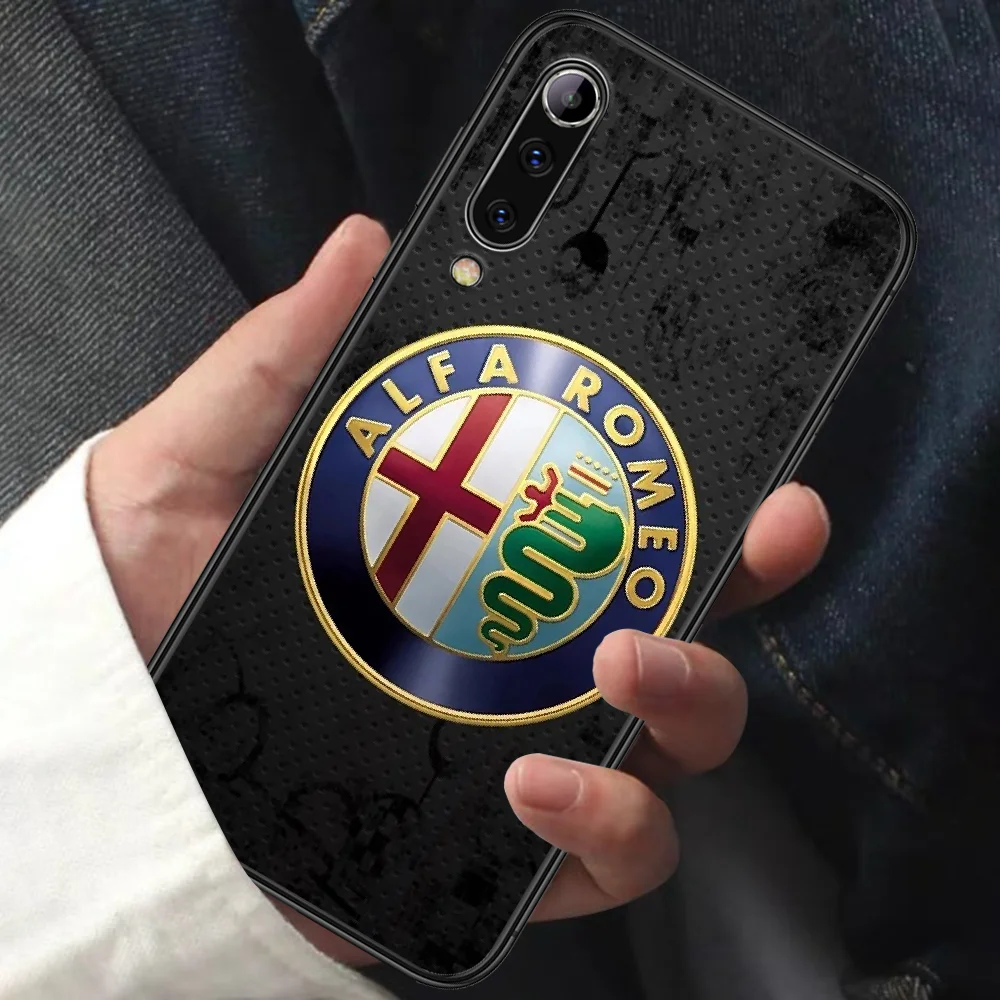 

Hot Car Alfa Romeo Logo Phone Case For XIAOMI MI Note 8 9 T 10 Pro Lite SE A2 A3 POCO X M MAX 2 3 black Prime Fashion Cover Tpu