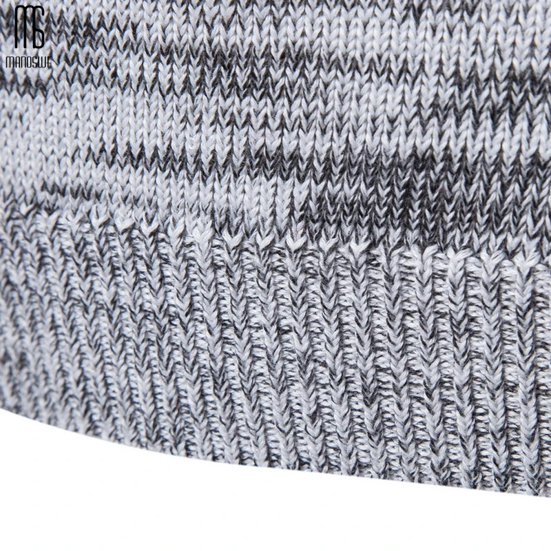 Мужской свитер с длинным рукавом Manoswe теплый пуловер в стиле пэчворк облегающий