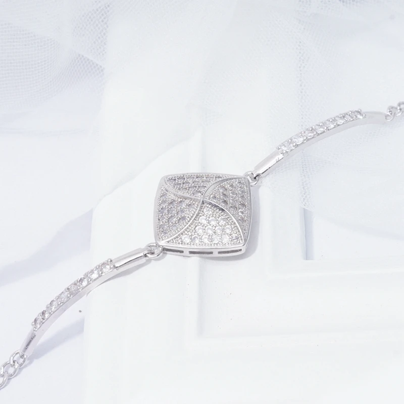 Свадебные браслеты цепочки белого золота для женщин и мужчин маленькие