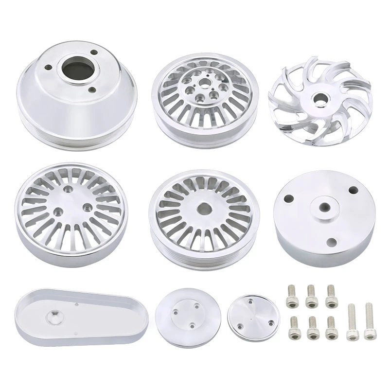 Высококачественный алюминиевый блок SPEEDWOW полный комплект шкивов для CHEVROLET SMALL Block