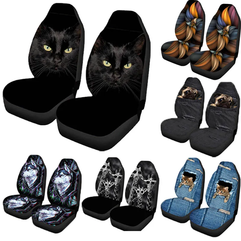 Стильный чехол для автомобильного сиденья с принтом многоцветная защита